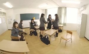 【黒川すみれ 宮崎あや】女子校で時間停止してエッチな悪戯！好みの美少女のおっぱい揉んでパンティ脱がしザーメン中出し