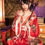 【跡美しゅり】艶やかで妖艶な色彩の衣装を身に纏い花魁の美女！手コキフェラに無毛マンコでまったりとしたおもてなし