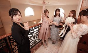 【星奈あい】スレンダー美人のプランナーが新婦のそばで誘惑！チンコをねっとりしゃぶり淫語連発して美尻を見せて背面騎乗でザーメン中出し